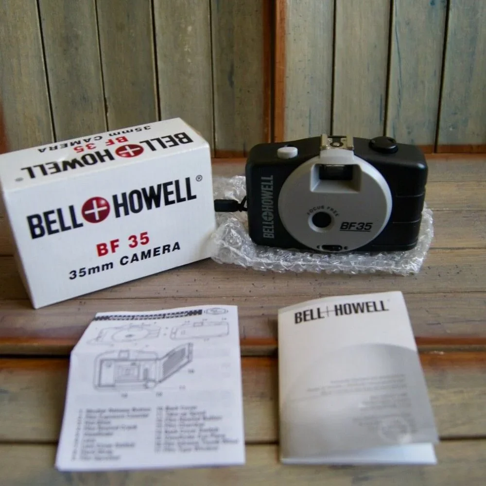 Vintage Bell & Howell Camera BF 35mm Compact Design with Wrist Strap Manual NOS